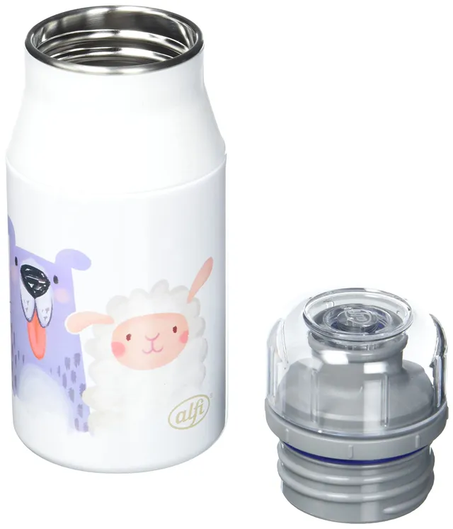 alfi-kids-bottle-400-ml-kindertrinkflasche-aus-edelstahl-motiv-cute-animals-abso image 1