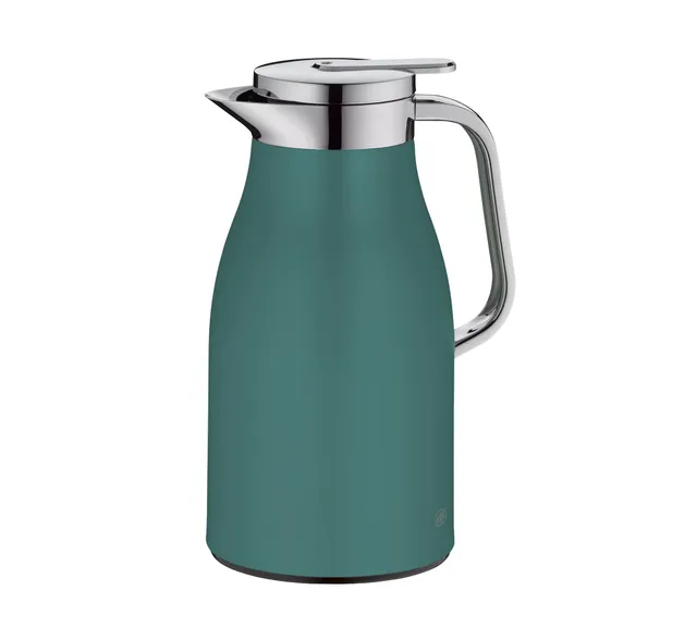 alfi-skyline-isolierkanne-1-0-l-boho-green-matt-thermoskanne-mit-12-h-hei-24-h-k image 1
