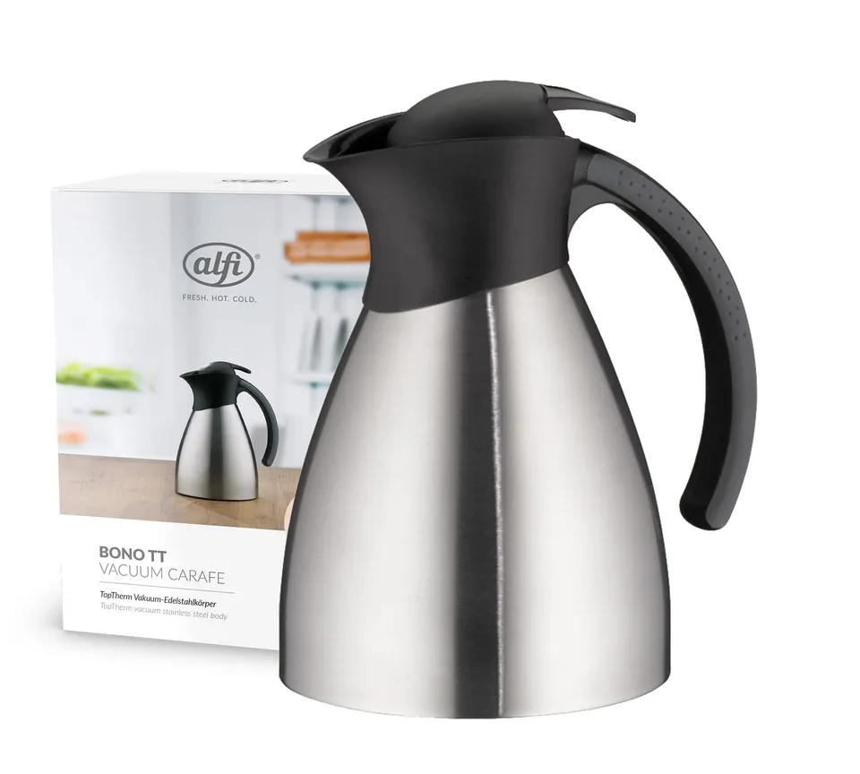 alfi-bono-tt-isolierkanne-1-0-l-edelstahl-schwarz-drucktaste-drehverschluss-12-h image 1