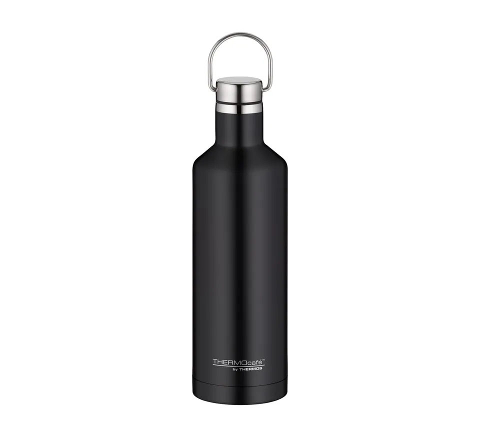 thermocaf-by-thermos-tc-traveler-bottle-0-5-l-charcoal-black-matt-edelstahl-trin image 1