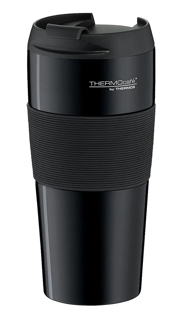 thermos-thermocaf-pro-thermobecher-0-4-l-charcoal-black-edelstahl-kaffeebecher-t image 1