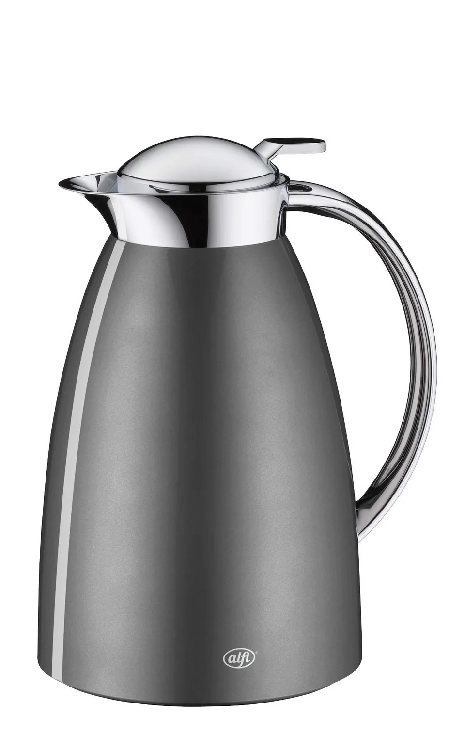 alfi-gusto-thermoskanne-space-grey-polished-0-65-liter-isolierkanne-mit-glaseins image 1