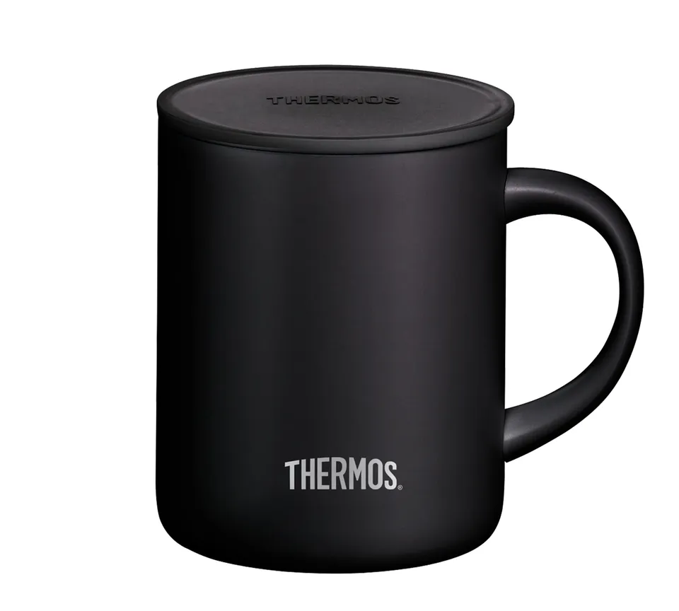 thermos-longlife-cup-edelstahlbecher-0-35-l-charcoal-black-matt-doppelwandiger-t image 1