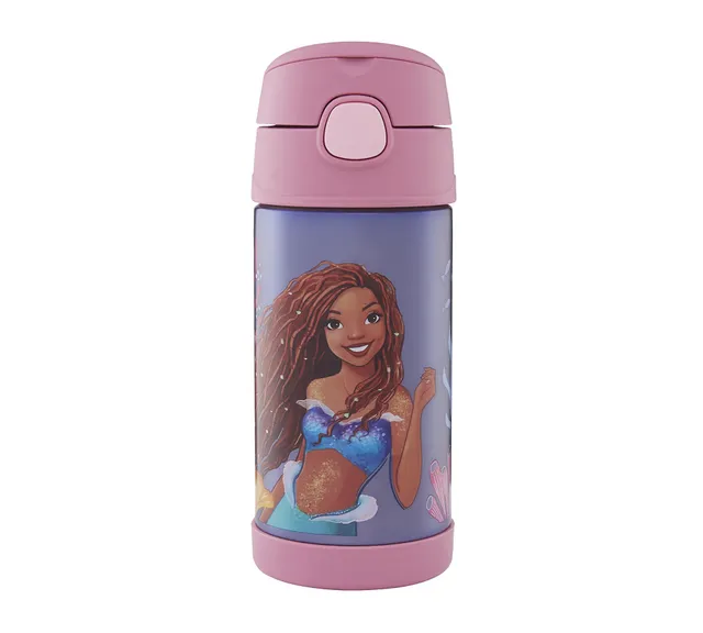 thermos-kids-funtainer-disney-trinkflasche-0-35-l-mit-strohhalm-mermaid-12h-kalt image 1