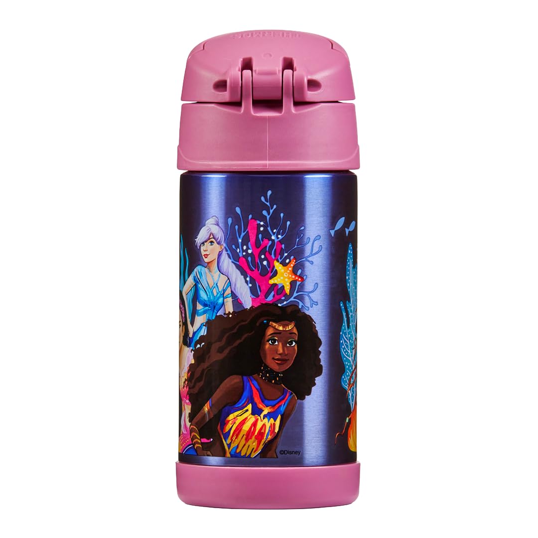 thermos-kids-funtainer-disney-trinkflasche-0-35-l-mit-strohhalm-mermaid-12h-kalt image 3