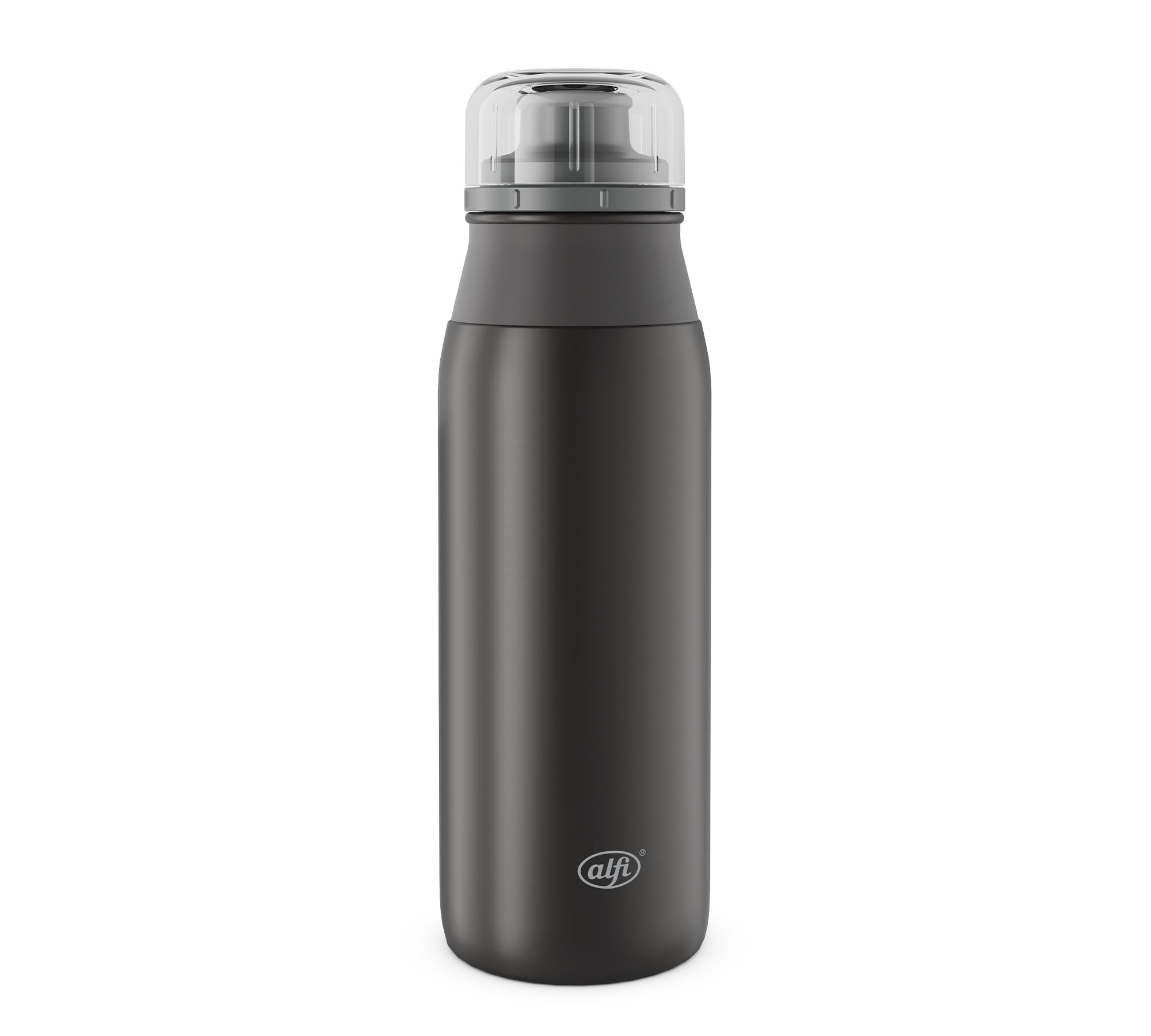 alfi-element-bottle-600-ml-trinkflasche-edelstahl-schwarz-matt-dicht-mit-drehver image 1