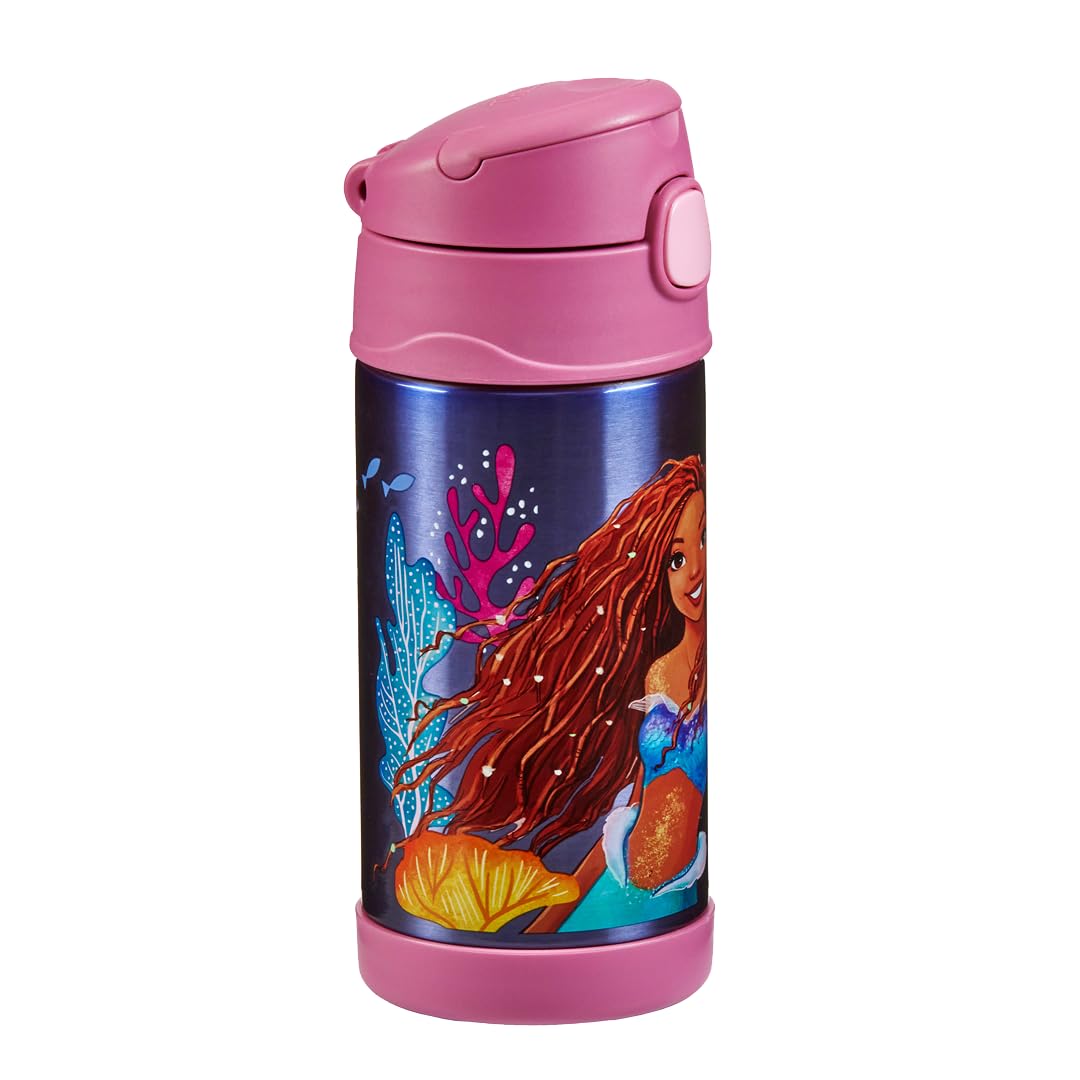 thermos-kids-funtainer-disney-trinkflasche-0-35-l-mit-strohhalm-mermaid-12h-kalt image 2