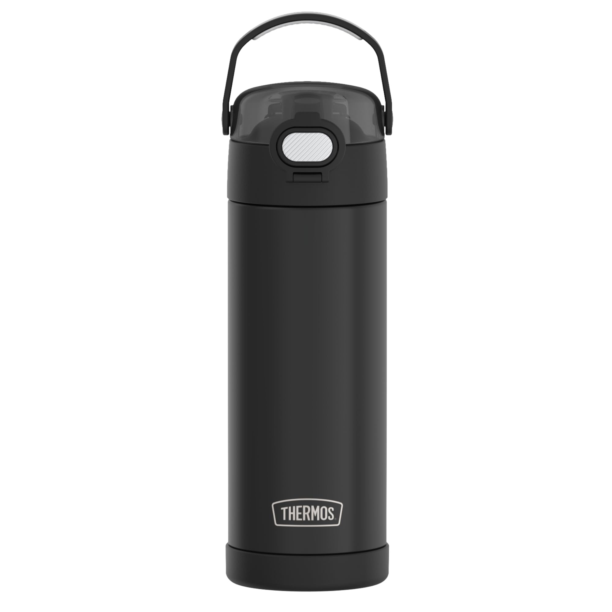 thermos-funtainer-kinder-trinkflasche-0-47-l-edelstahl-schwarz-12h-kalt-push-but image 1
