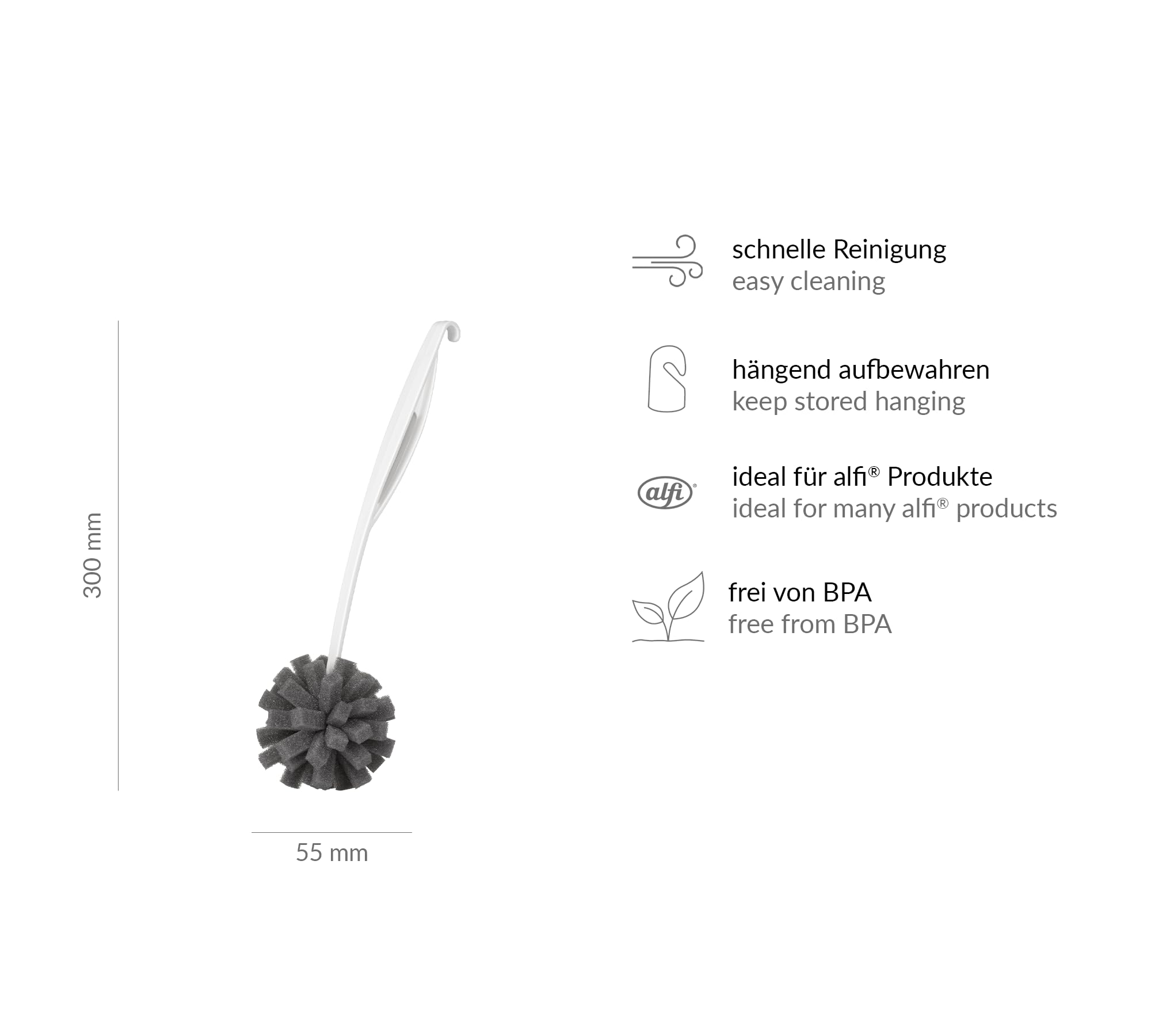 alfi-cleanfix-reinigungsb-rste-25-cm-0092010025-mikroschaum-b-rste-f-r-schonende image 2