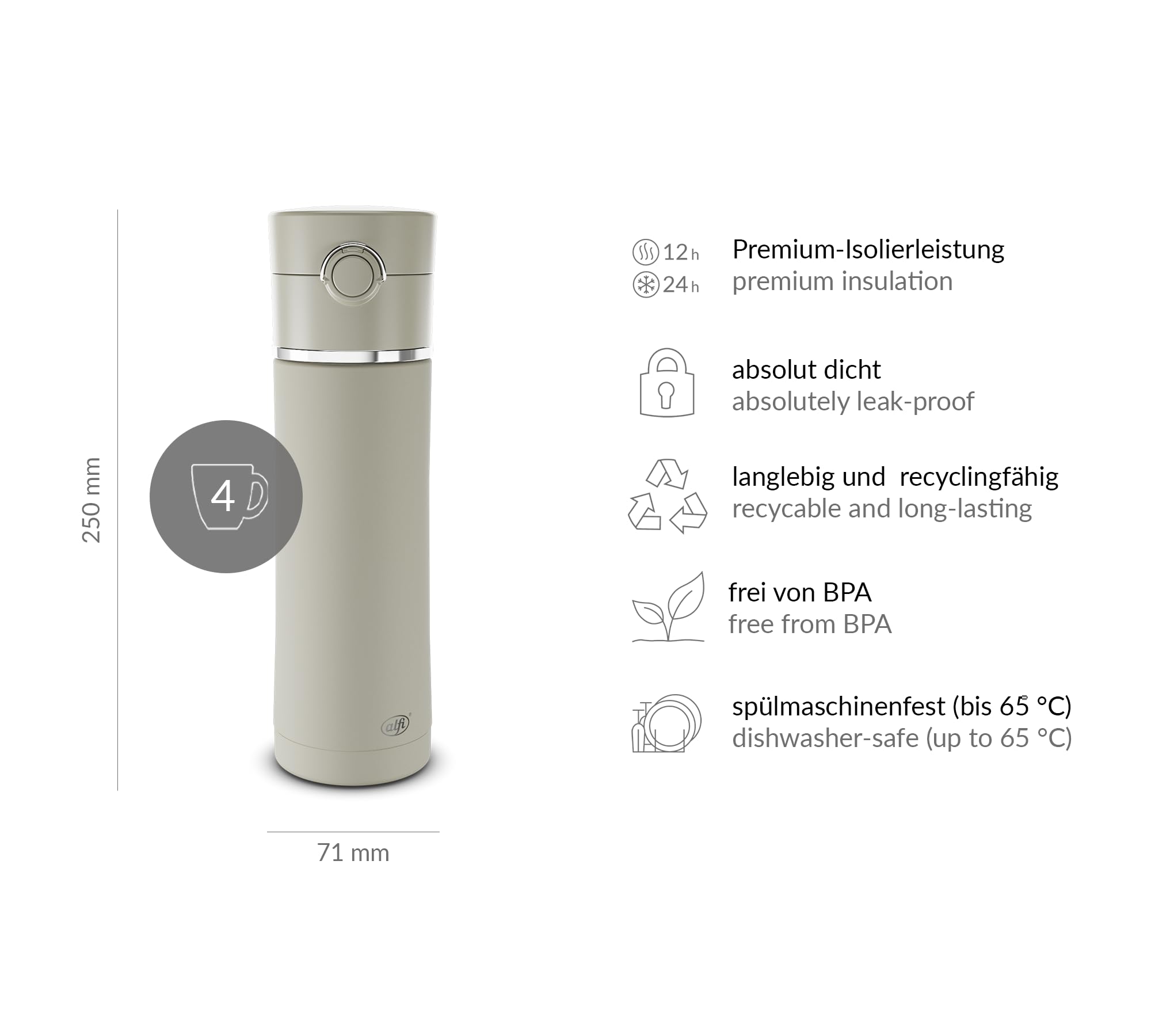 alfi-balance-tea-bottle-500-ml-silver-lining-edelstahl-thermoflasche-mit-teefilt image 6