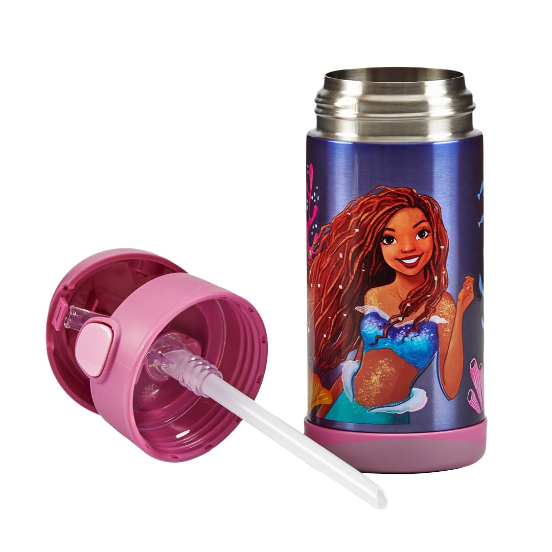 thermos-kids-funtainer-disney-trinkflasche-0-35-l-mit-strohhalm-mermaid-12h-kalt image 6