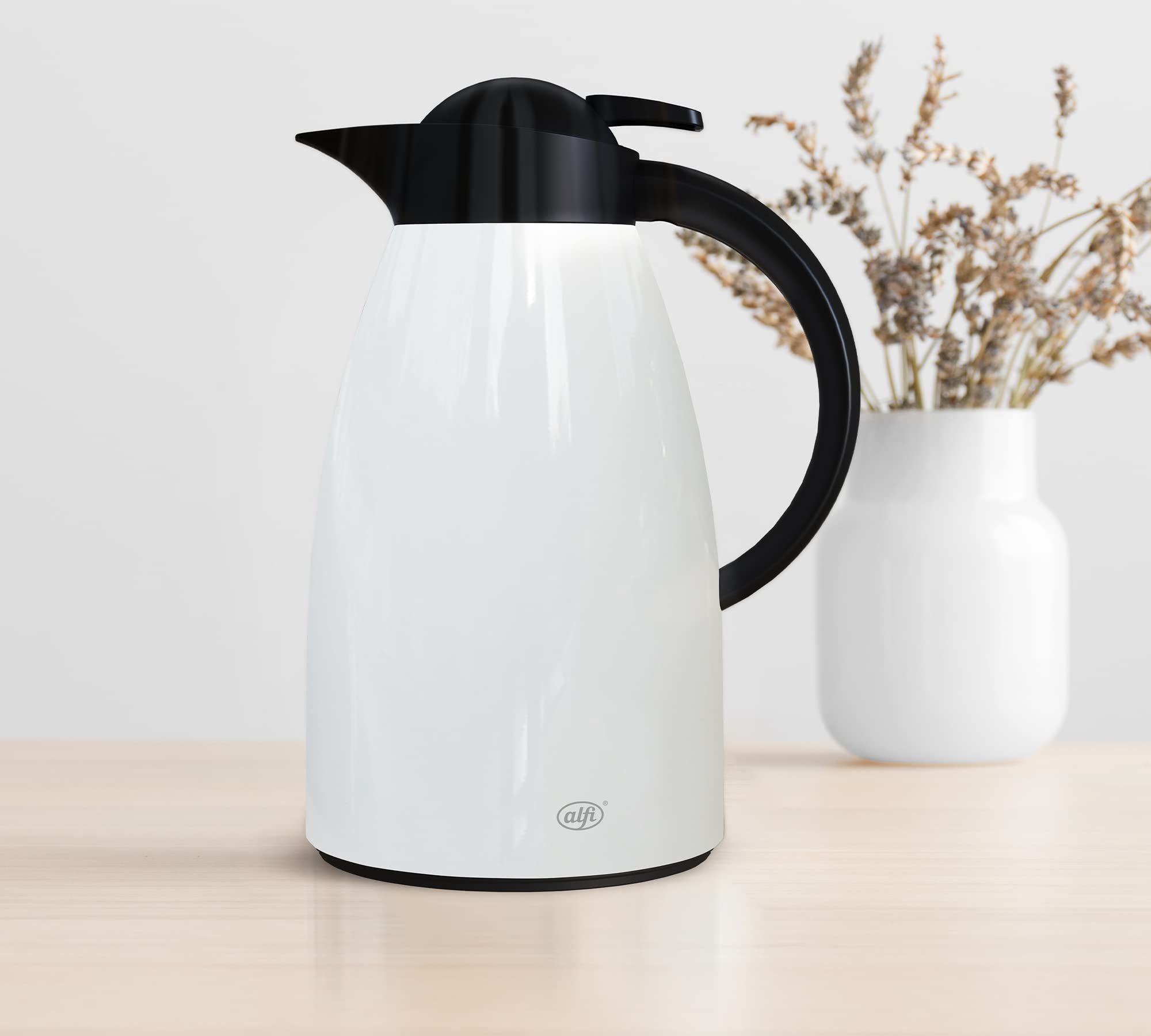 alfi-signo-one-isolierkanne-1-0-l-coconut-white-matt-edelstahl-kaffeekanne-mit-h image 2