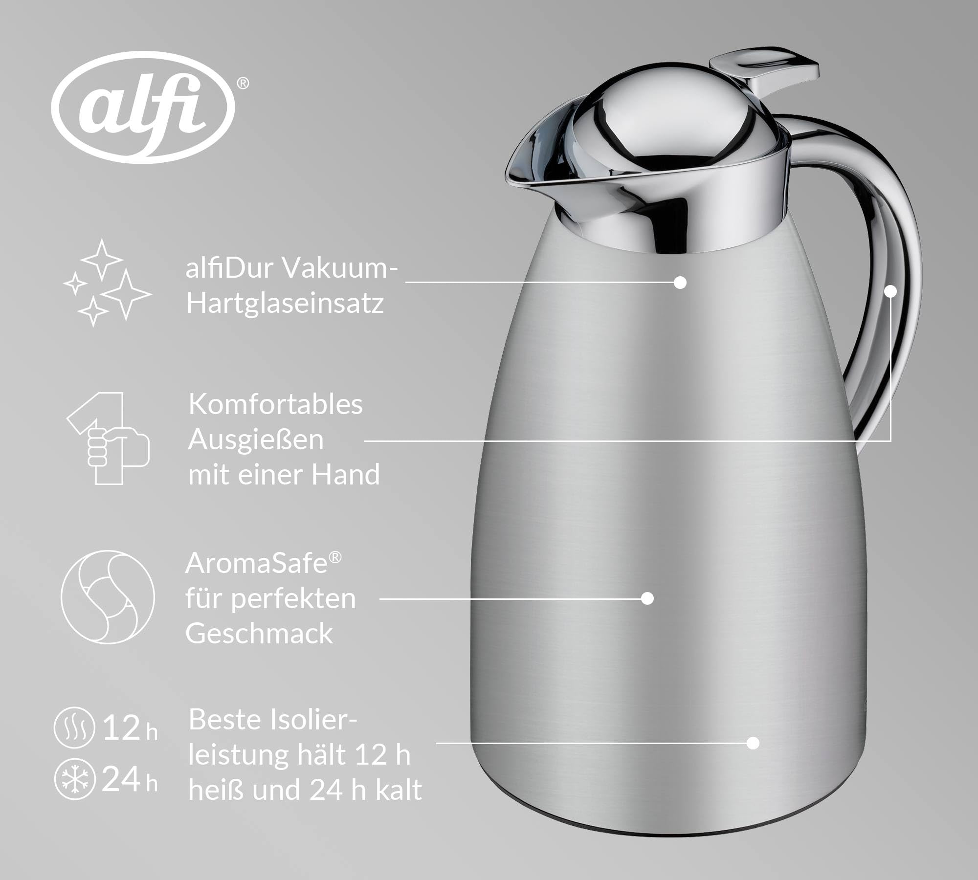 alfi-signo-isolierkanne-1-0-l-12-h-hei-24-h-kalt-edelstahlk-rper-hartglaseinsatz-2 image 2
