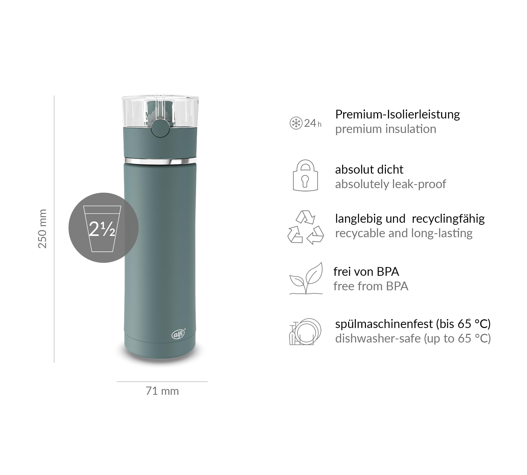 alfi-balance-bottle-isolier-trinkflasche-500-ml-sea-pine-edelstahl-24-h-kalt-aus image 3