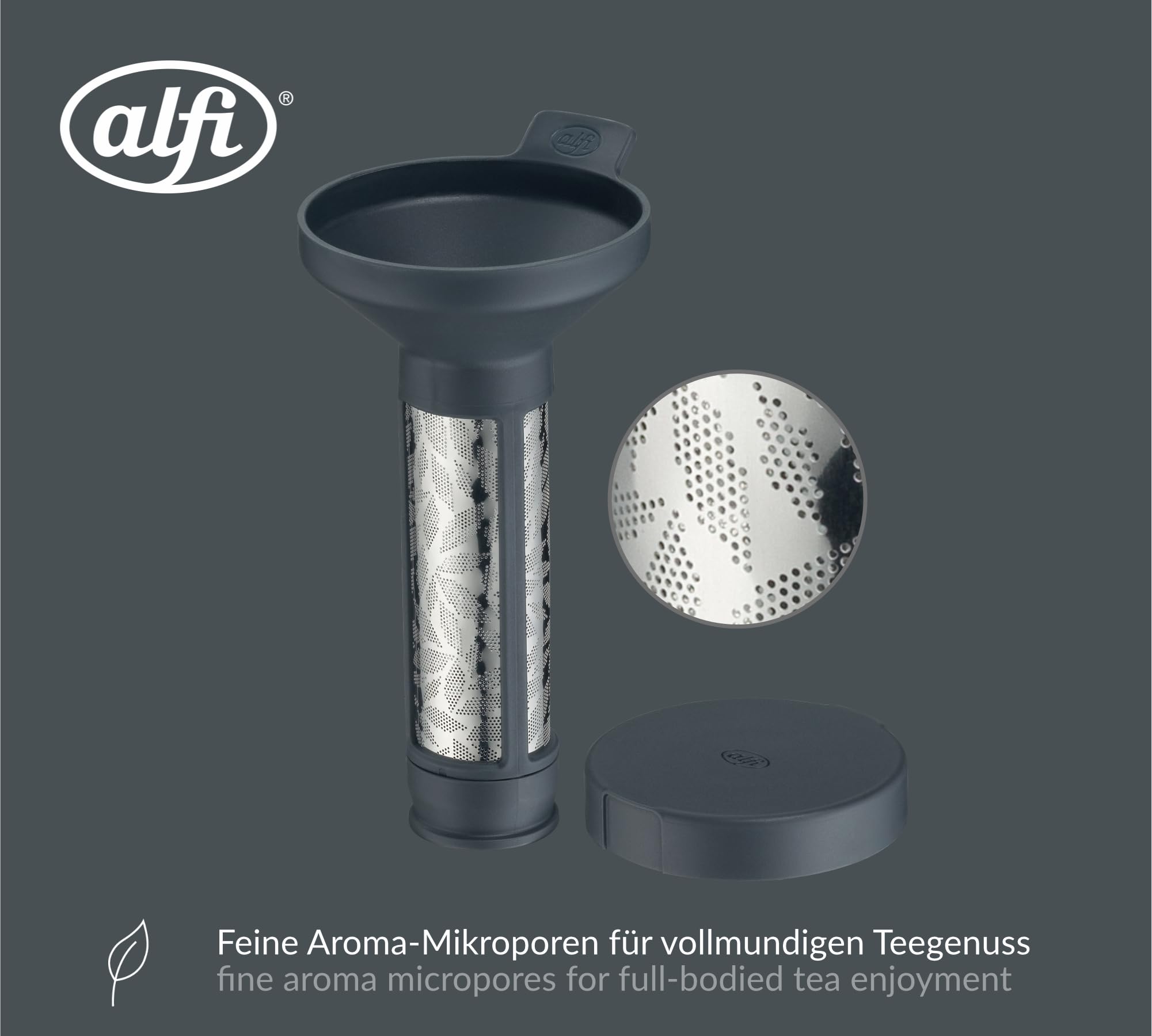 alfi-aroma-tea-teesieb-f-r-losen-tee-edelstahl-teefilter-mit-abtropfschale-graph image 5