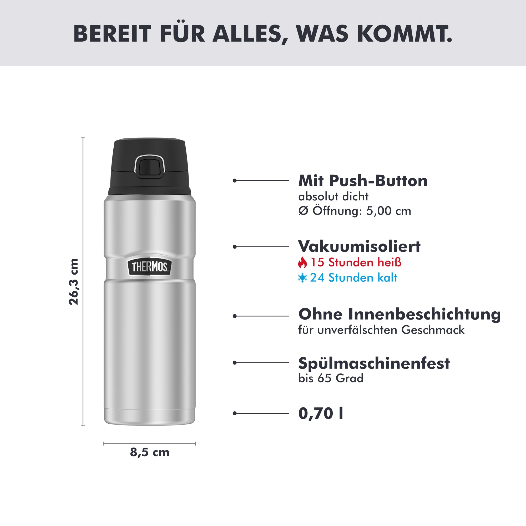 thermos-stainless-king-isolierflasche-0-7-l-silber-edelstahl-thermosflasche-15-h image 3