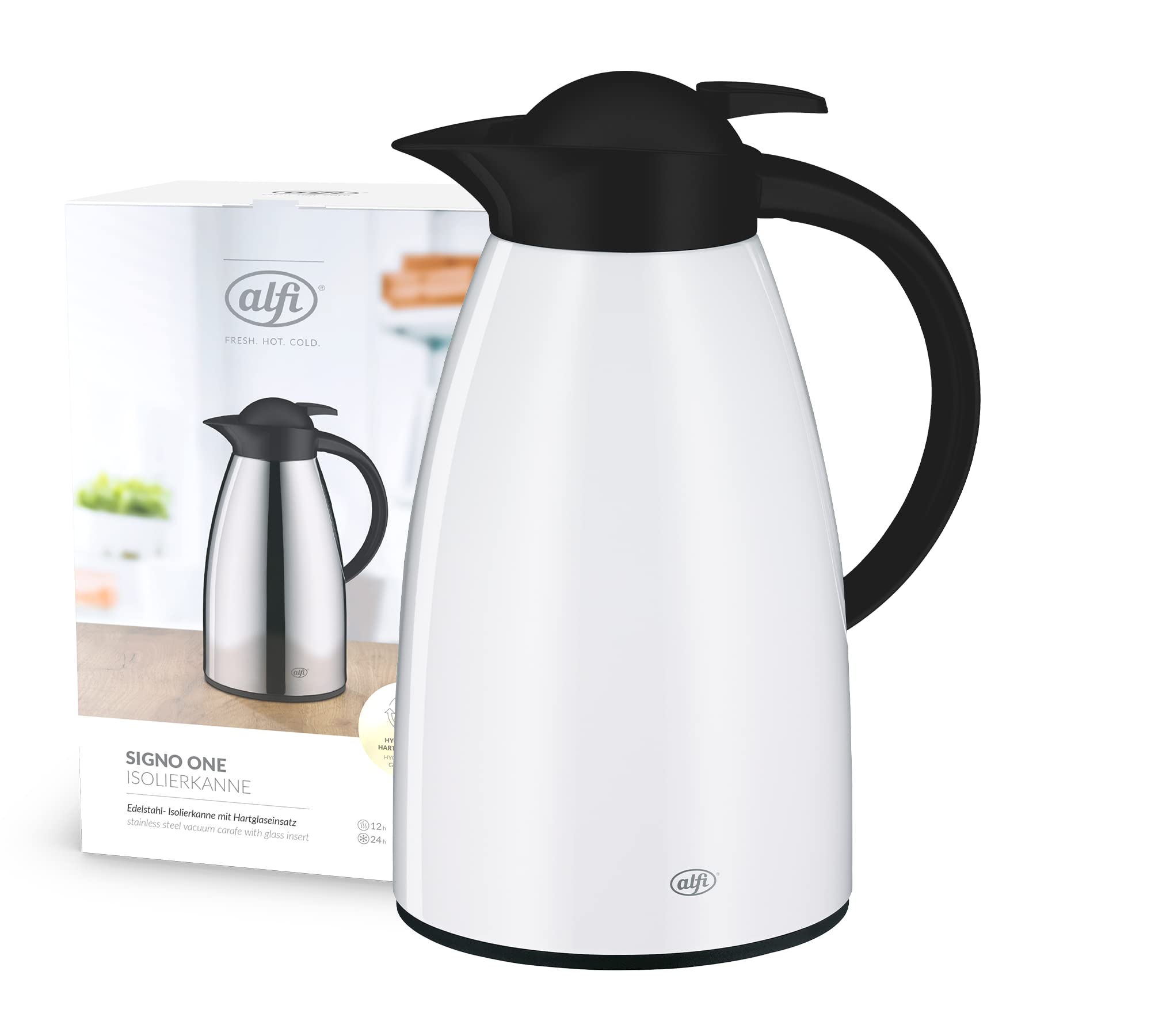 alfi-signo-one-isolierkanne-1-0-l-coconut-white-matt-edelstahl-kaffeekanne-mit-h image 1
