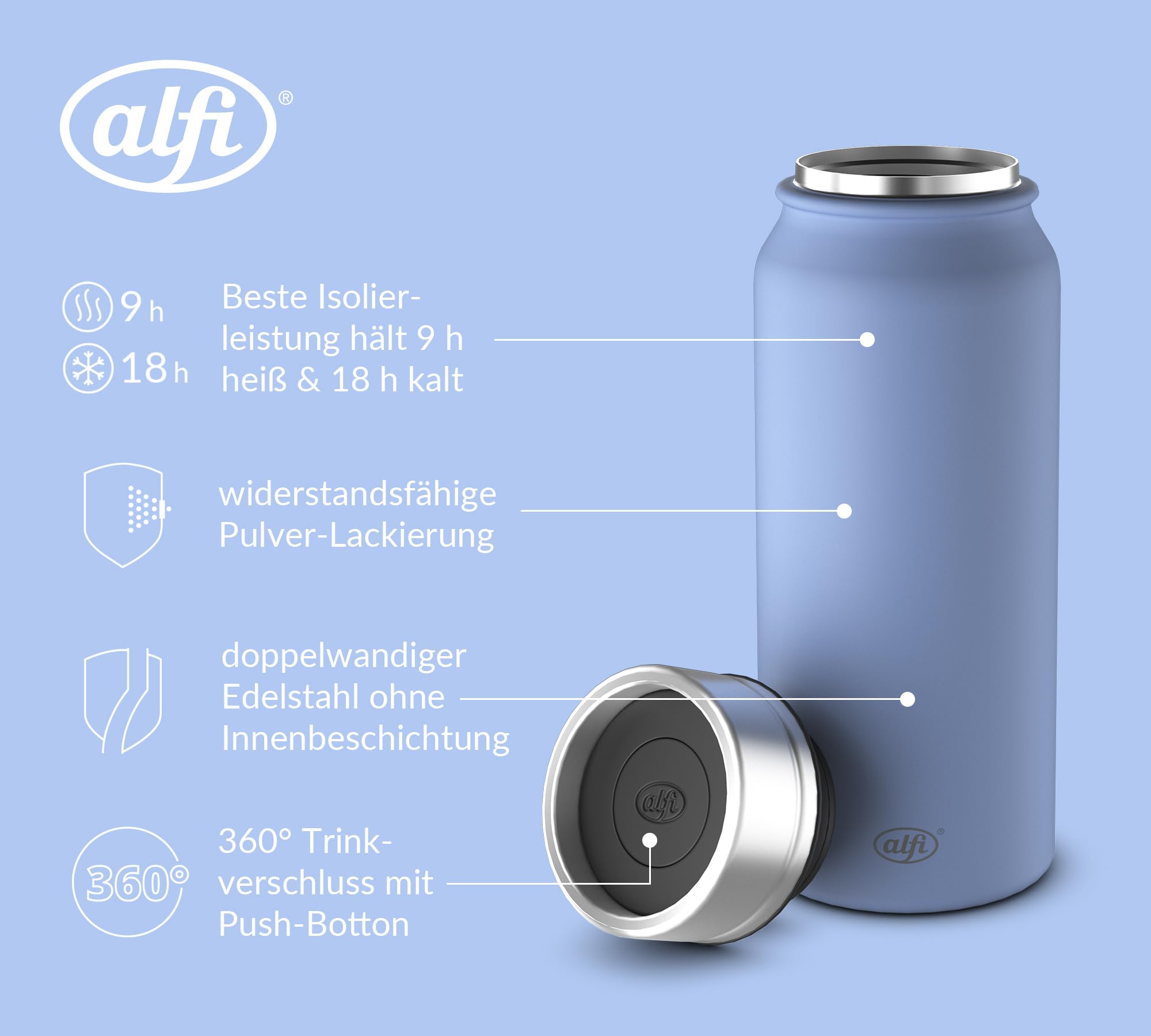 alfi-pure-thermobecher-0-50-l-edelstahl-isolierbecher-9-h-hei-18-h-kalt-auslaufs image 2