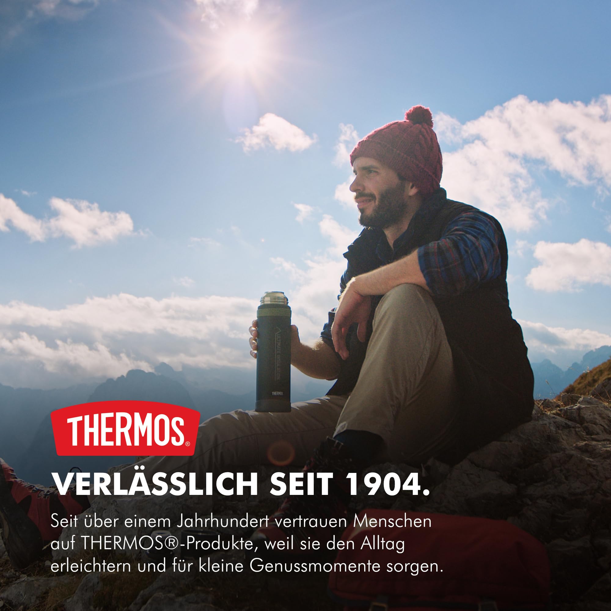 thermos-mountain-thermosflasche-0-9-l-mit-becherdeckel-edelstahl-isolierflasche- image 2