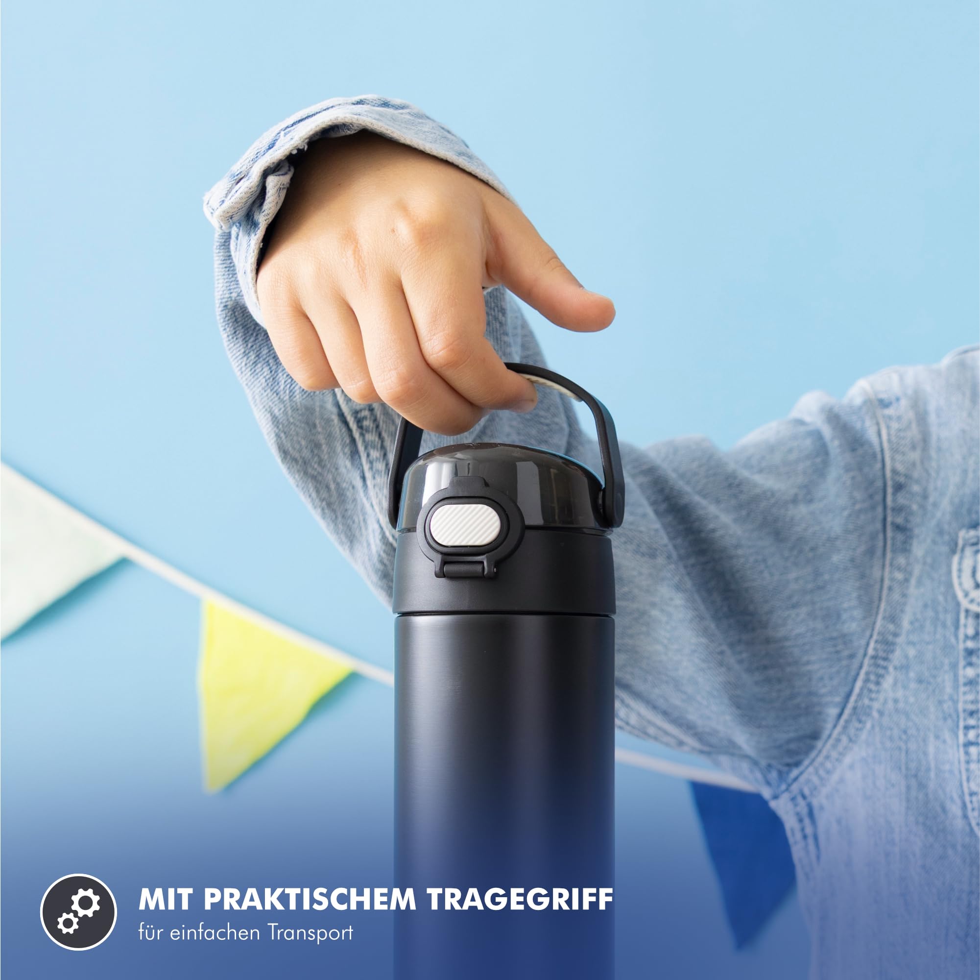thermos-funtainer-kinder-trinkflasche-0-47-l-edelstahl-schwarz-12h-kalt-push-but image 6