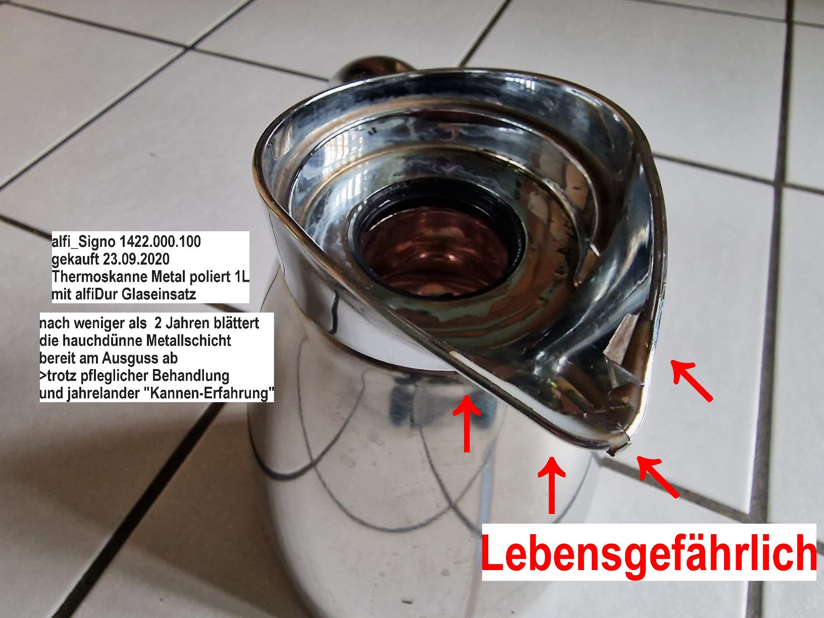 Sehr gute Isolierkanne