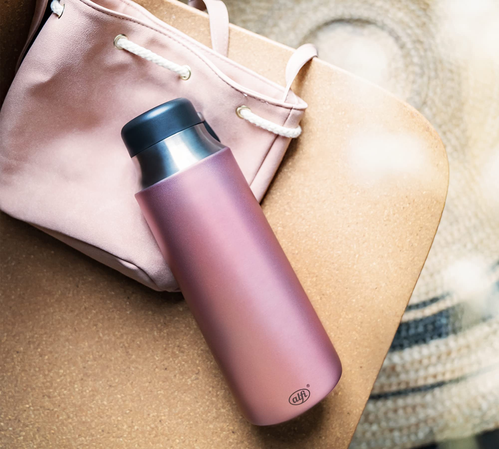 alfi-city-tea-bottle-900-ml-rose-edelstahl-thermoflasche-mit-trageschlaufe-ausla image 2