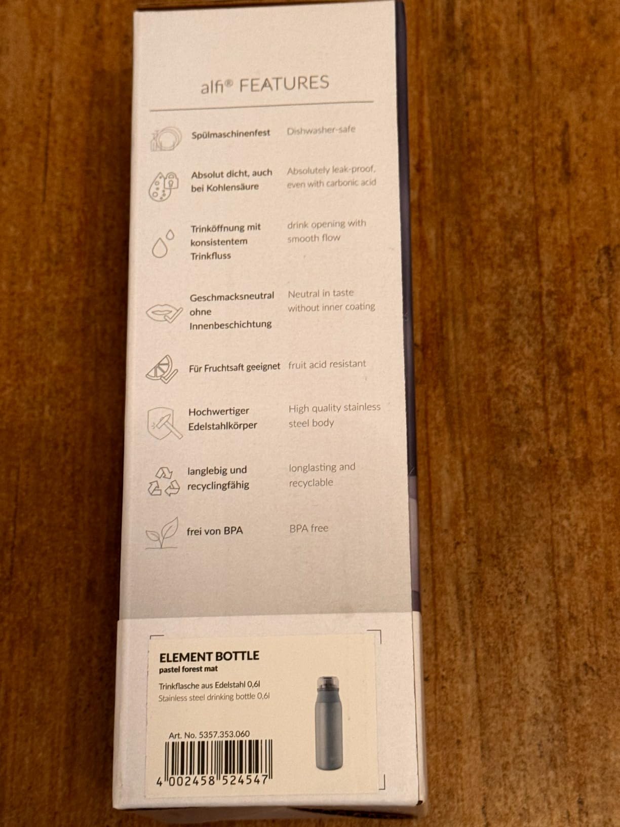 Gute Flasche fürs Büro