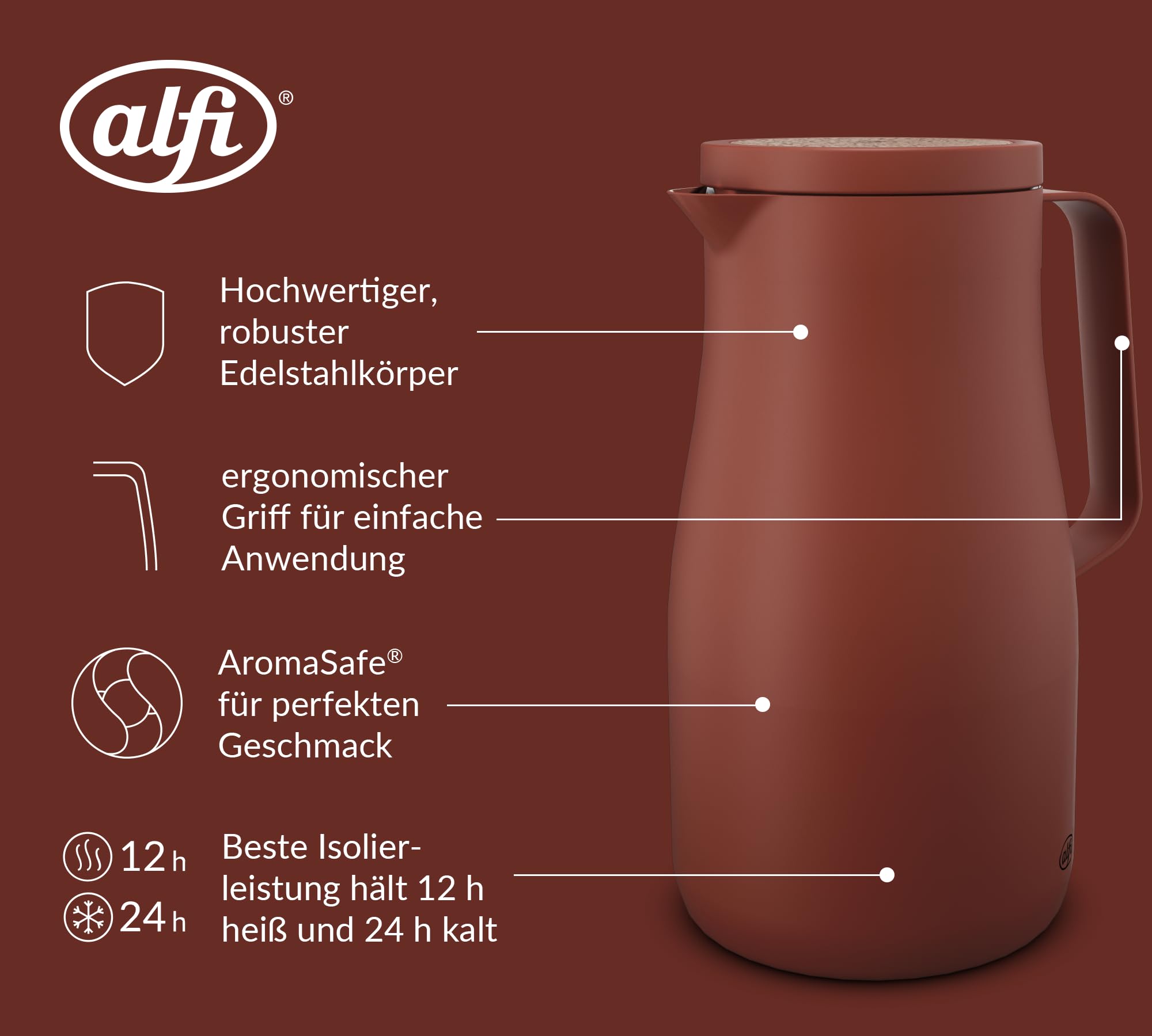 alfi-studio-tea-isolierkanne-1-0-l-in-spicy-red-doppelwandige-edelstahl-thermosk image 3