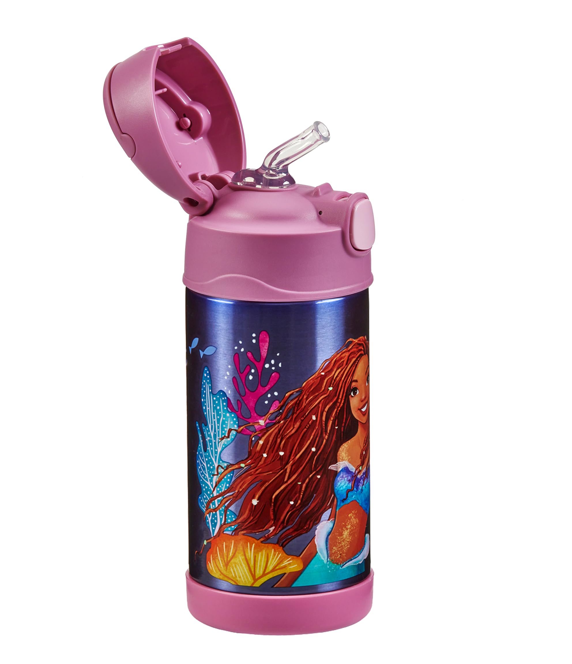 thermos-kids-funtainer-disney-trinkflasche-0-35-l-mit-strohhalm-mermaid-12h-kalt image 5