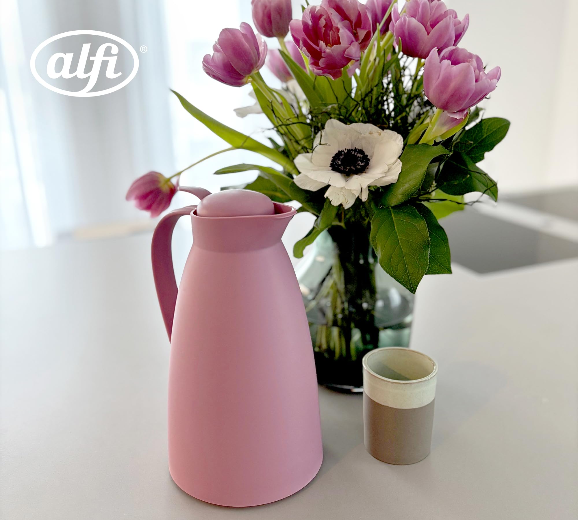 alfi-eco-isolierkanne-1-0-l-rosa-matt-hartglaseinsatz-drucktaste-drehverschluss- image 2