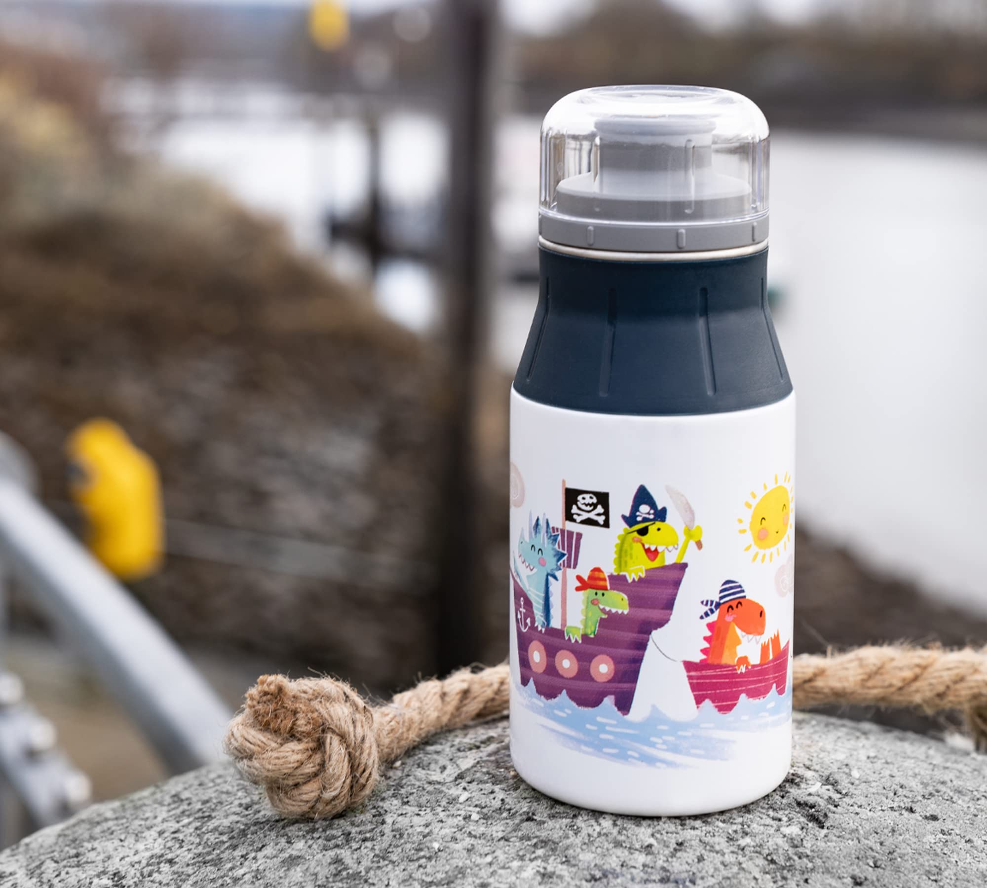 alfi-kids-trinkflasche-0-4-l-sea-adventures-edelstahl-kinderflasche-kohlens-uere image 2