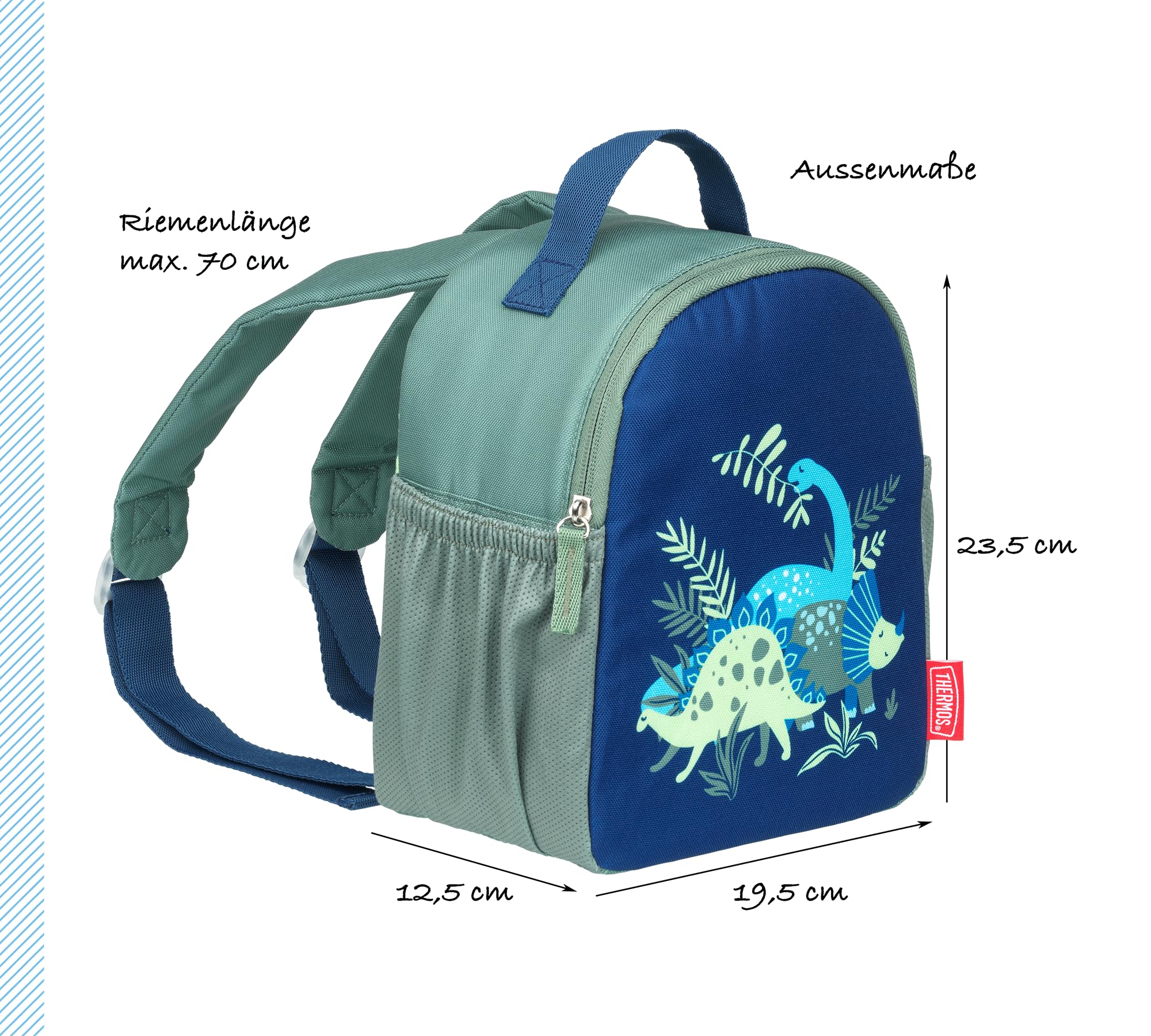 thermos-kinder-lunchtasche-4-l-isoliert-dinosaurier-gr-n-blau-kinderrucksack-mit image 6